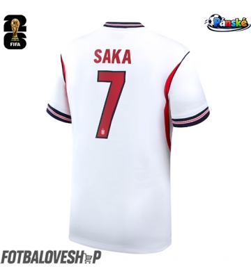 Anglie Bukayo Saka #7 Domácí Dres MS 2026 Krátký Rukáv